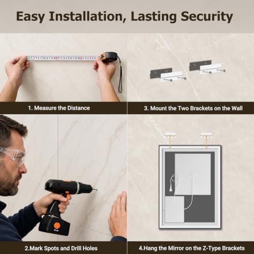 20"x30" LED Bathroom Mirror with Lights