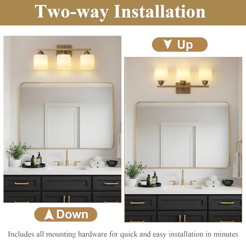Milk Glass Vanity Lights for Bathroom