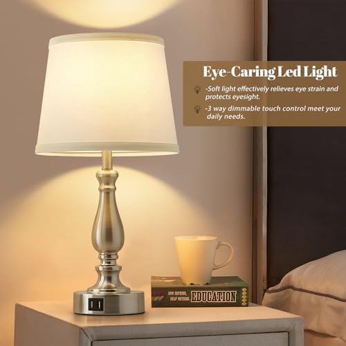 Table Lamps for Bedrooms Set of 2 (2 Count)