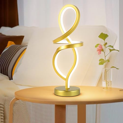 RGB Modern Small Table Lamp with LED Spiral Design