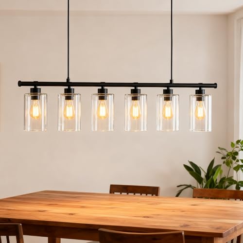 6Pcs Clear Glass Lamp Shade (6 Count)