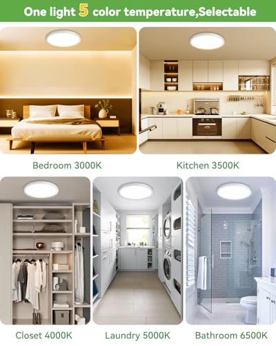 4Pack 12 Inch LED Ceiling Light Flush Mount (4 Count)