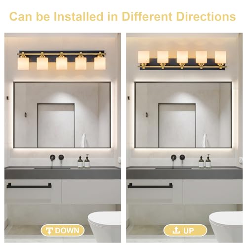 Modern Bathroom Light Fixtures Over Mirror