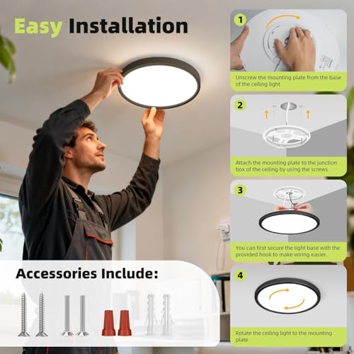 8PACK Flush Mount LED Ceiling Light Fixture