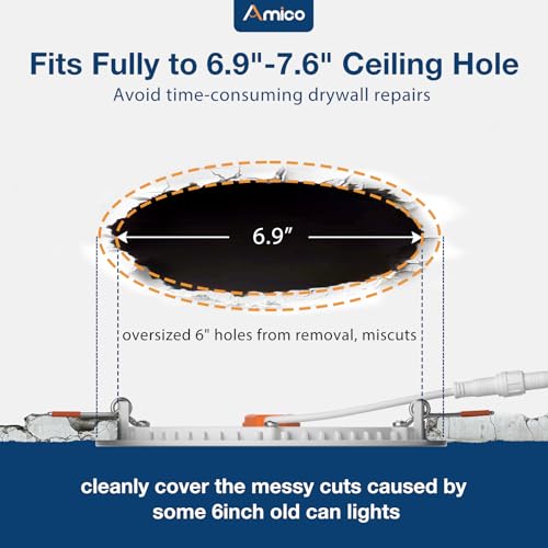 12 Pack 7 Inch LED Recessed Lighting (12 Count)