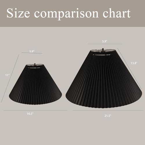 Large Pleated Lamp Shade for Arc