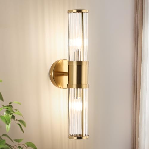 Modern Brushed Brass Vanity Light Fixture 1 Pack