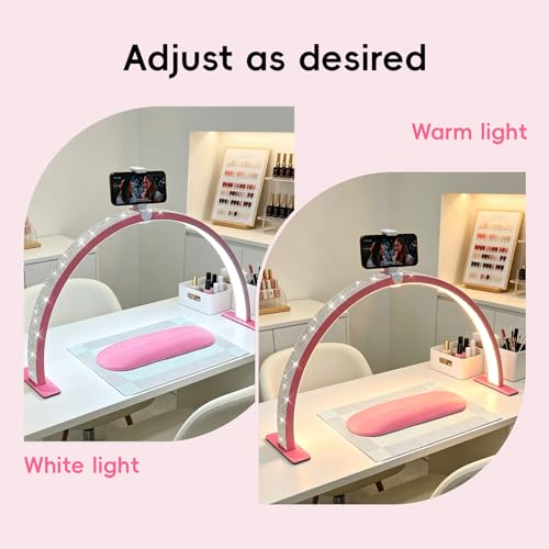 Large 29 inch Half Moon Light for Nail Desk