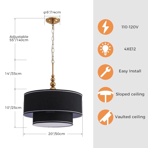Lighting Double Drum Chandeliers