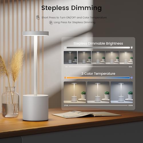 Cordless Table Lamp Rechargeable (2 Count)