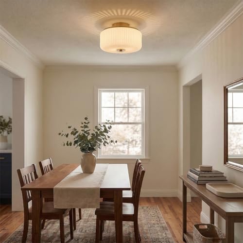 3 Light Gold Flush Mount Ceiling Light
