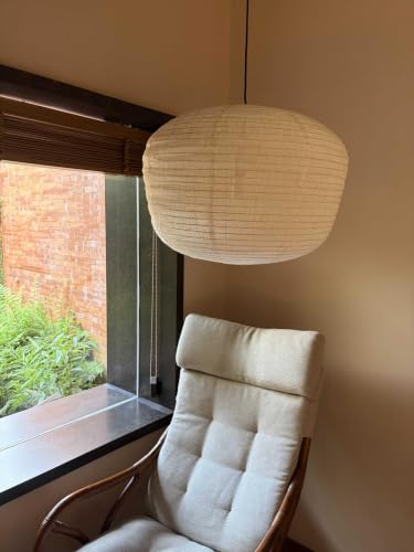 Large fabric lampshade Beige Hanging 20INCH Linen Pendant Lamp shade Can replace paper lanterns