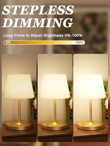 Gold Cordless Shower Lamp Waterproof