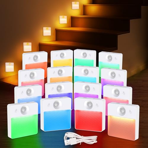 16 Pack Rechargeable Motion Sensor Stair Light for Indoor (16 Count)