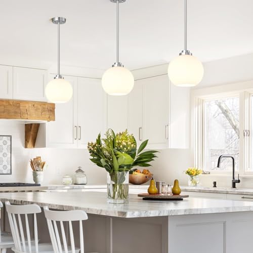 4 Pack White Frosted Globe Glass Shade (4 Count)