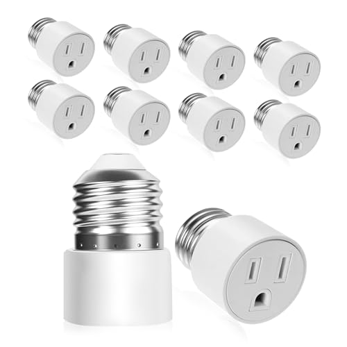 10 Pack Light Socket Outlet Adapter (10 Count)