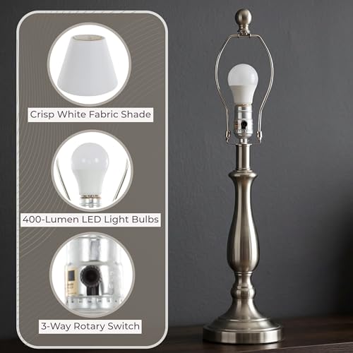 Brushed Steel Table Lamps