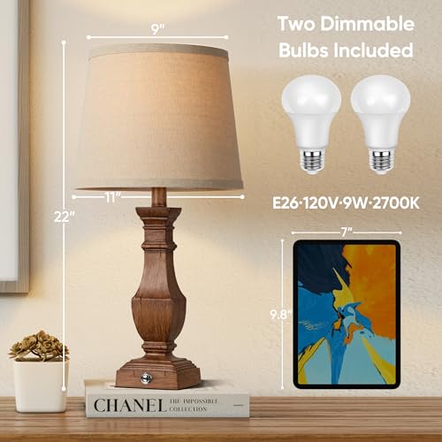 Dimmable Table Lamps Set of 2 (2 Count)