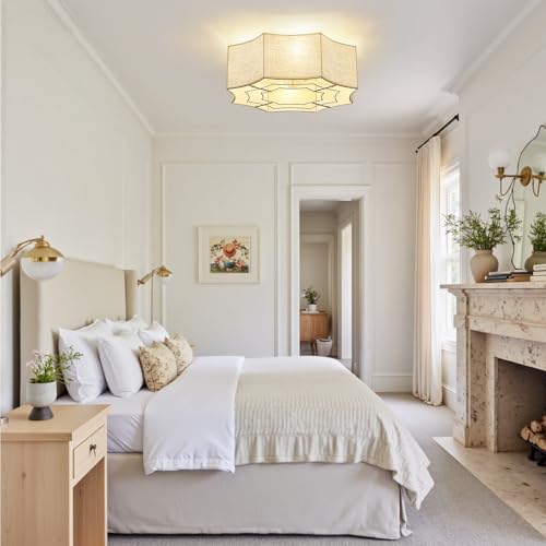 Remote Ceiling Fans with Lights (Fabric)
