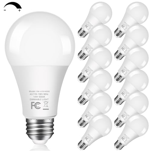 LED Light Bulbs 100W Equivalent 5000K Daylight (12 Count)