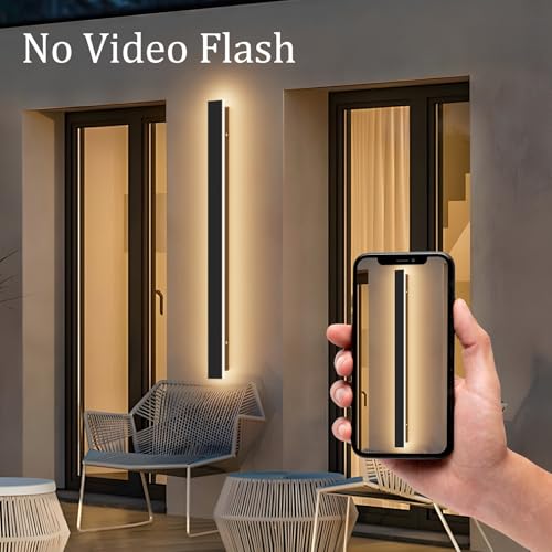 2 Pack 31.5inch Modern Outdoor LED Wall Lights 24W Exterior Wall Light Fixture IP65 Waterproof 3000K for House Porch Courtyard