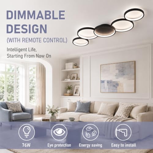 39.37 Inch Modern LED Ceiling Light Fixture
