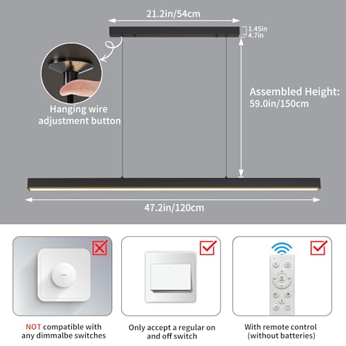 Modern LED Linear Pendant Light