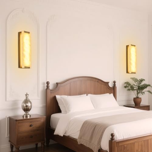 Alabaster Wall Sconces Set of Two (2 Count)