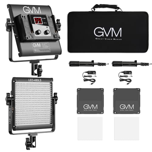 GVM 2 Pack LED Video Lighting Kits with APP Control (2 Count)