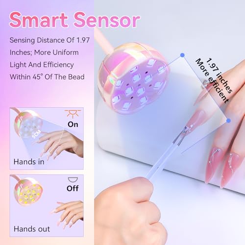 Cordless Gooseneck UV Nail Lamp for Gel