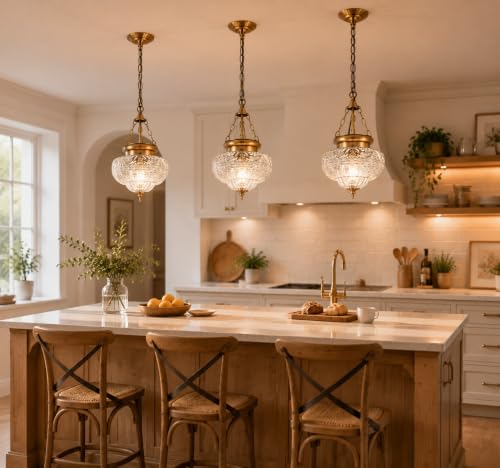 Vintage Antique Brass Pendant Light