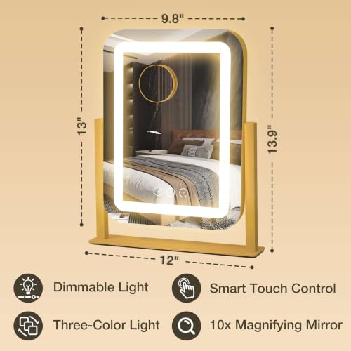 12"×13.9" Vanity Mirror with Lights