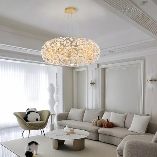 8 Light Dandelion Gold Chandelier for Dining Room