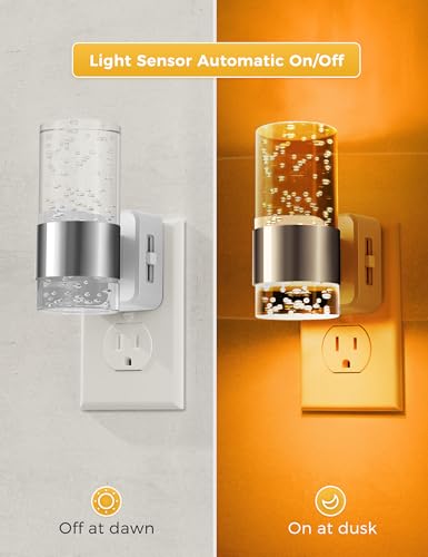 Night Light Dimmable Night Lights Plug into Wall (2 Count)