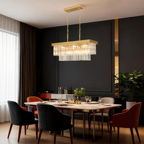 Gold Crystal Chandeliers for Dining Room