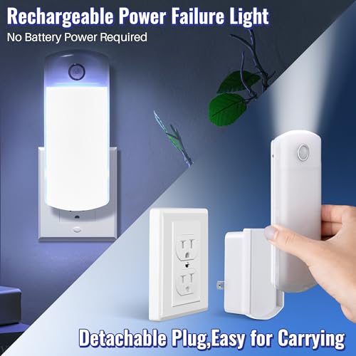 2 Pack 4 in 1 LED Power Failure Light for Home Emergency Power Outage (2 Count)