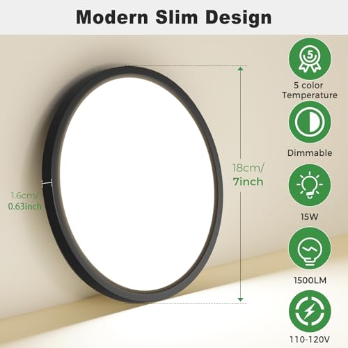 1Pack LED Flush Mount Ceiling Light
