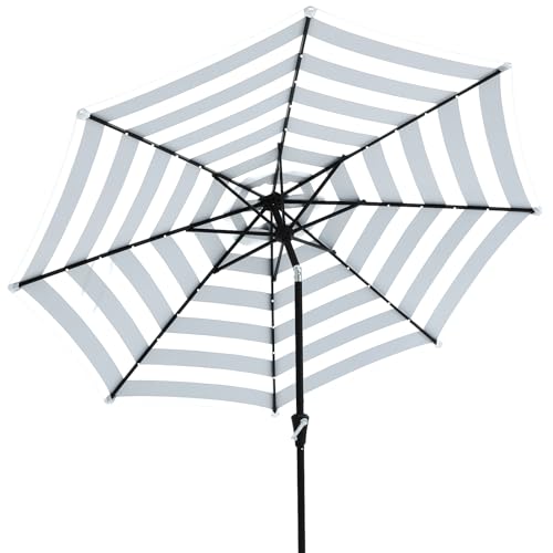 9' Patio Umbrella with Solar Lights