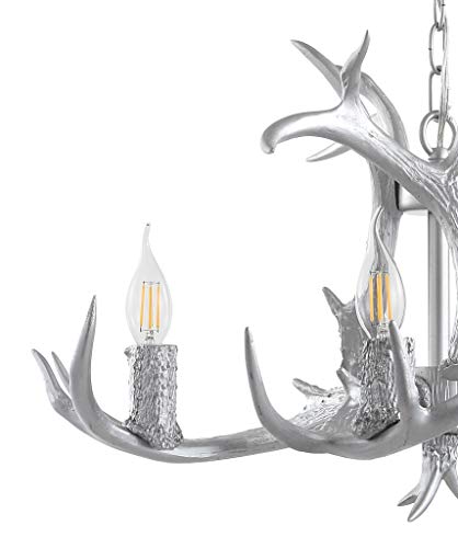 Eldora 4 Light Resin Antler Chandelier 26"