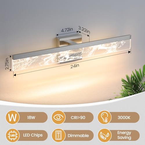 Brushed Nickel Vanity Light for Bathroom
