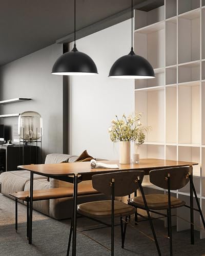 Black Pendant Lights Kitchen Island 2 Pack (2 Count)