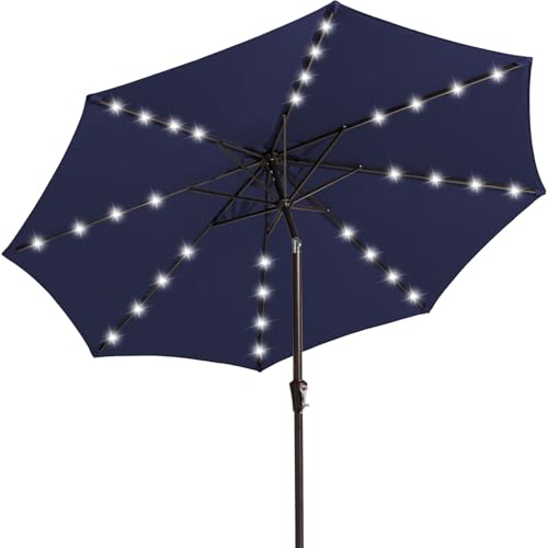 9' Patio Umbrella with Solar Lights