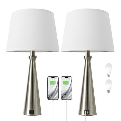 Modern Touch Lamps for Nightstand (2 Count)