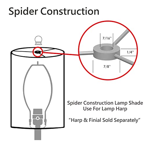32426 Transitional Hardback Empire Shape Spider Construction Lamp Shade in Flaxen