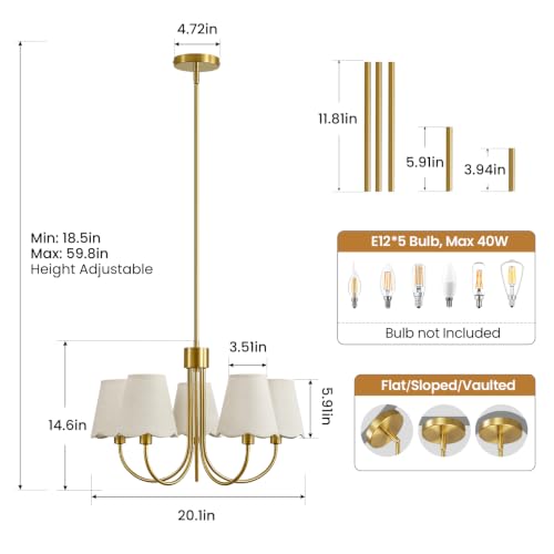 Modern Gold Chandelier 5 (Gold)