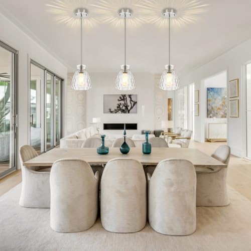 Modern Brushed Nickel Pendant Lights Kitchen Island 1 Pack Hanging Light