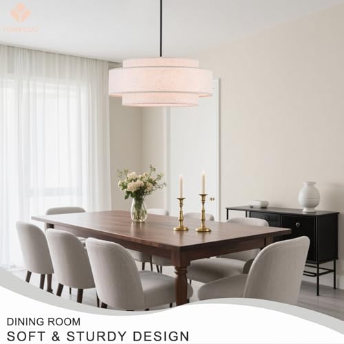 23.6" Modern Large Drum Chandelier