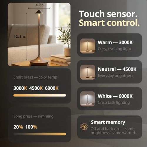Cordless Rechargeable Table Lamp