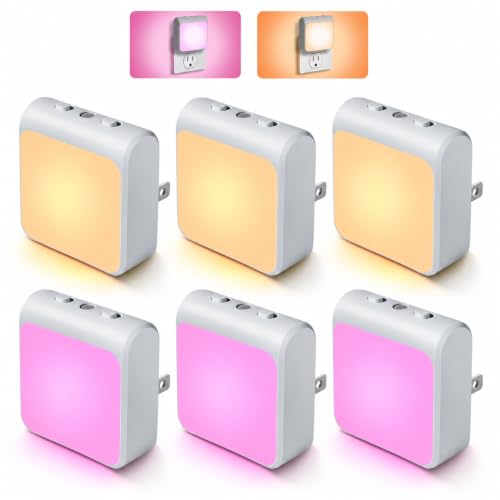 6 Packs Dimmable LED Night Lights Plug into Wall (6 Count)