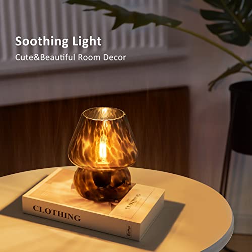 Mushroom Lamp Small Vintage Table Lamp for Bedroom Set of 2 (2 Count)